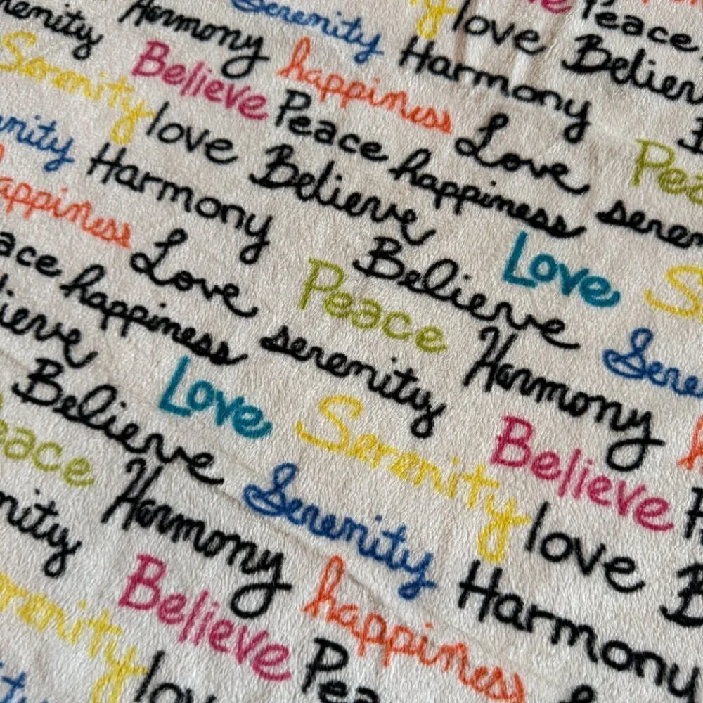 Set of 2 Inspirational Super Soft Throw Blankets 5 foot x 4 foot